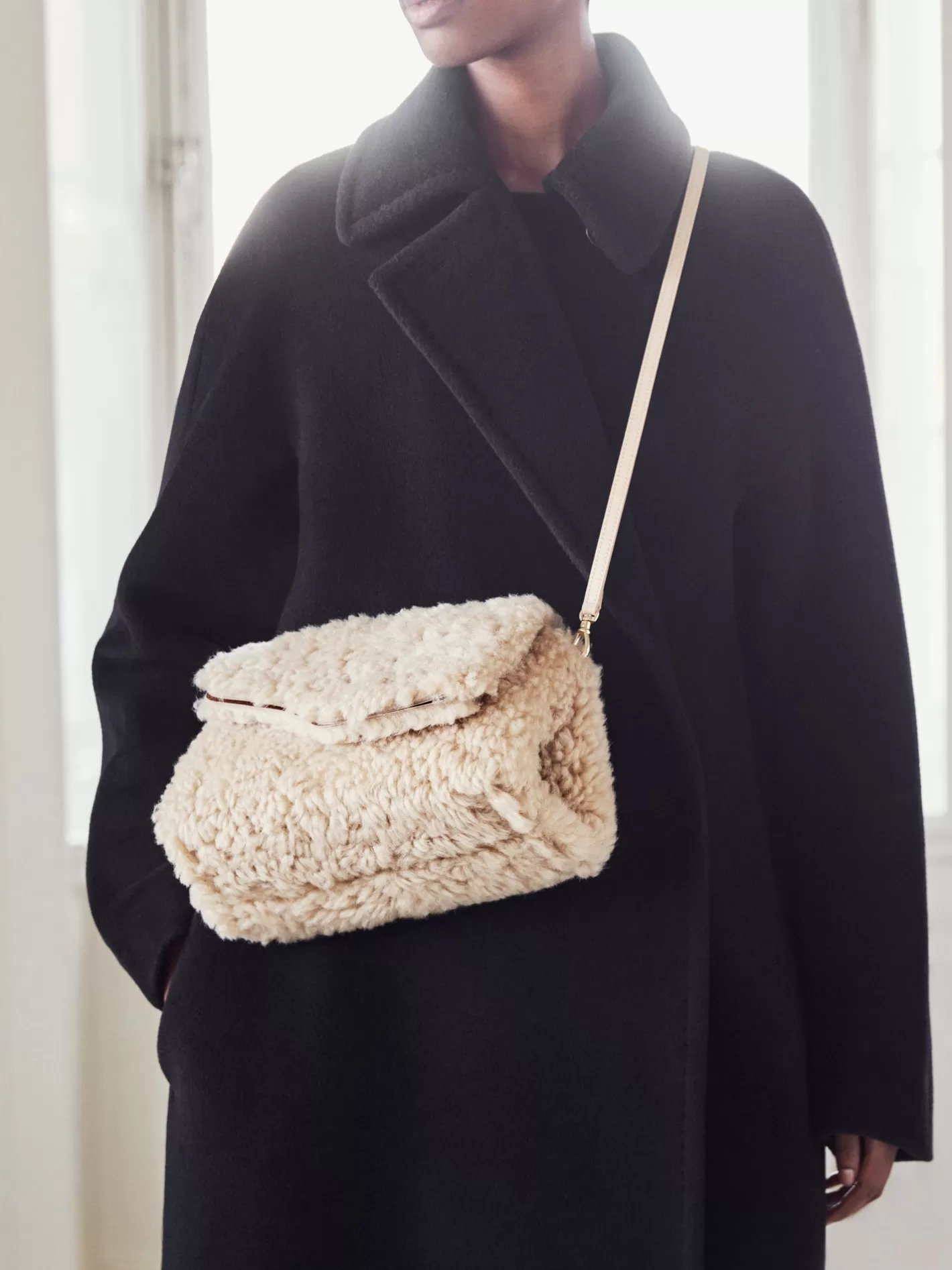 Online Corinaldo Shearling Pouch Bag Women Crossbody Bags